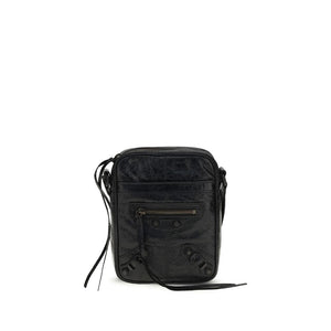 Balenciaga Black Lamb Ovis Aries Aries Shoulder Bag