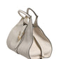Gucci White Leather Stirrup Top Handle Bag