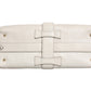 Gucci White Leather Stirrup Top Handle Bag