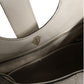 Gucci White Leather Stirrup Top Handle Bag