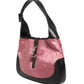 Gucci Jackie Pink Velvet And Black Leather Shoulder Bag