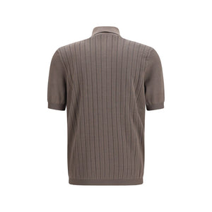 Brunello Cucinelli Brown Cotton Shortsleeve Shirt