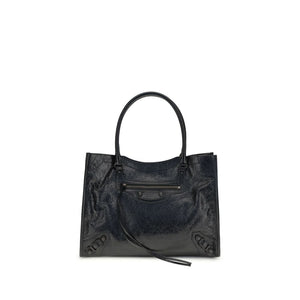 Balenciaga Black Lamb Ovis Aries Aries Shoulder Bag
