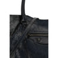 Balenciaga Black Lamb Ovis Aries Aries Shoulder Bag