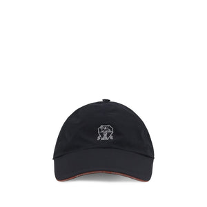 Brunello Cucinelli Blue Cotton Cap (Baseball Hat)
