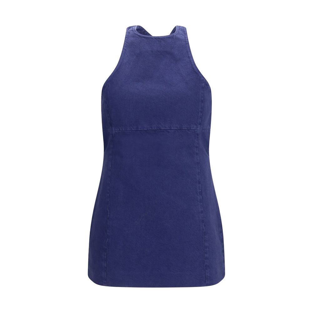 Miu Miu Blue Cotton Casual Dress
