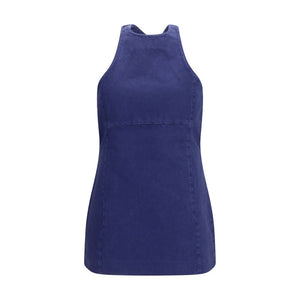 Miu Miu Blue Cotton Casual Dress