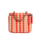 Chanel Raffia Jute Striped Mini Vanity Case