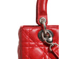 Christian Dior Red Cannage Lambskin Leather Lady Dior Bag