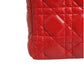Christian Dior Red Cannage Lambskin Leather Lady Dior Bag