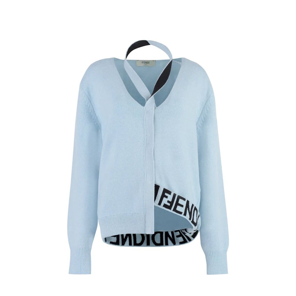 Fendi Blue Cashmere Cardigan