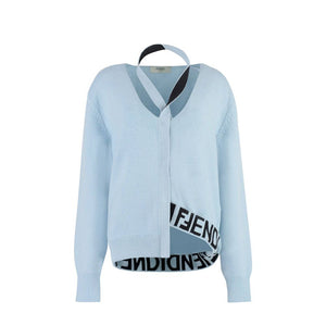 Fendi Blue Cashmere Cardigan