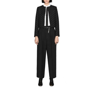 Dior Black Wool Casual Pants
