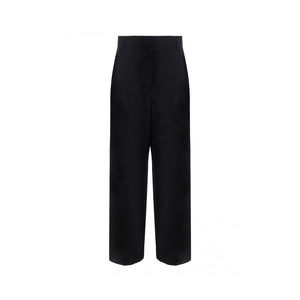 Salvatore Ferragamo Black Silk Casual Pants