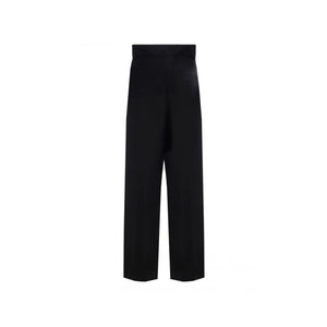 Salvatore Ferragamo Black Silk Casual Pants