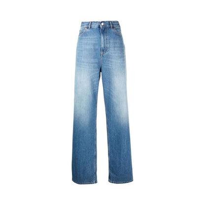 Valentino Garavani Blue Cotton High-Waisted Jean