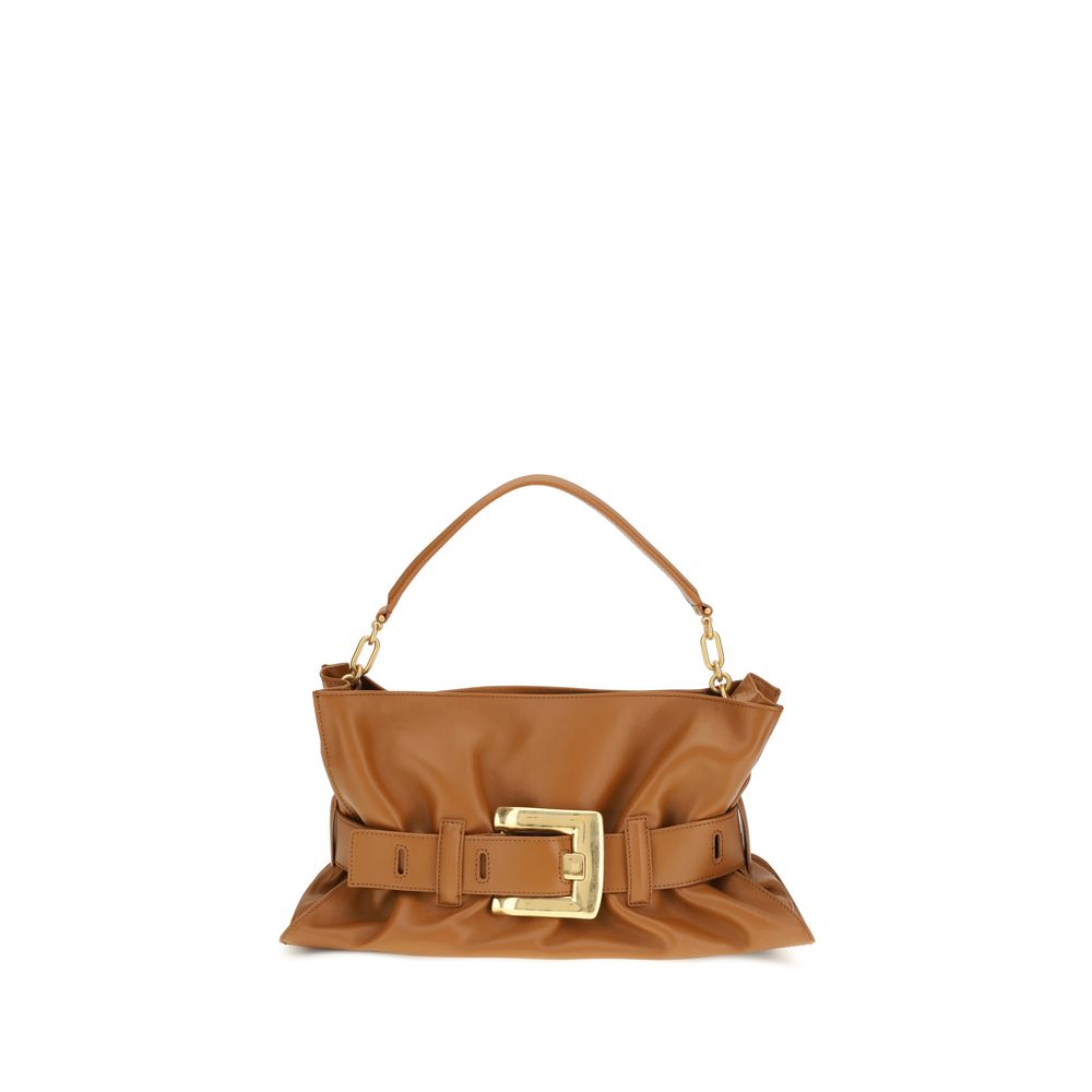 Balmain Black Calf Leather Bos Taurus Handbag