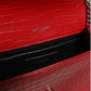 Saint Laurent Kate Tassel Chain Bag in Red Crocodile Embossed Leather