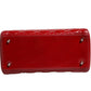 Christian Dior Cherry Red Patent Leather Cannage Quilting Small Lady Dior Bag