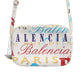 Balenciaga White Graffiti Print Leather Mini City Handbag