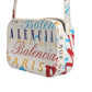 Balenciaga White Graffiti Print Leather Mini City Handbag