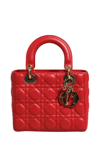 Christian Dior Lady Dior Cannage Leather Handbag