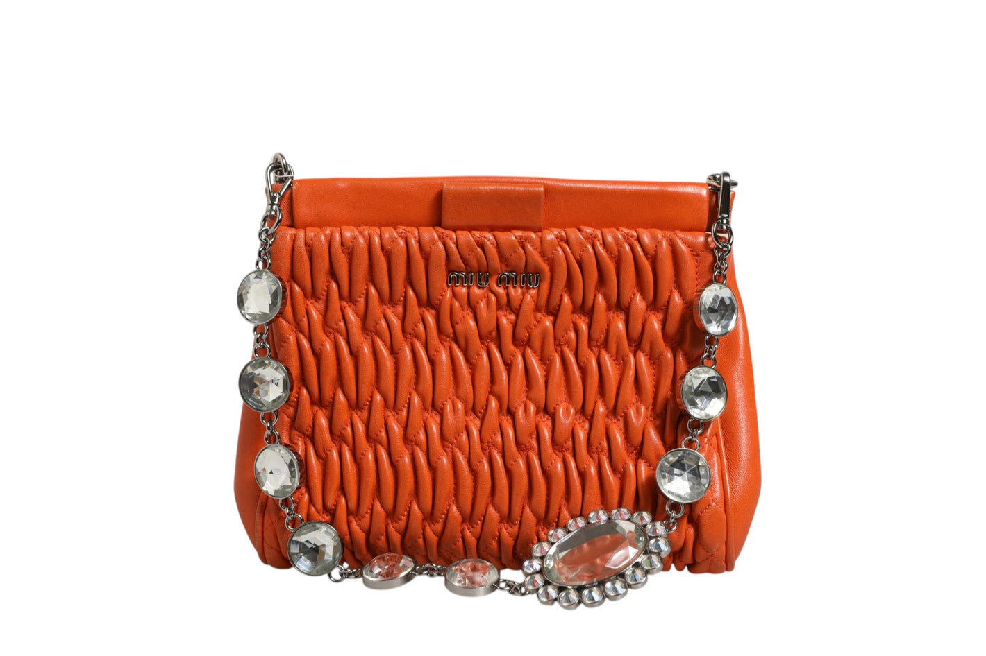 Miu Miu Orange crystal crossbodybag