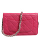 Chanel Pink Quilted Lambskin Wallet On Chain WOC Silver