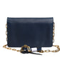 Prada Blue Saffiano Leather Wallet on Chain Clutch Bag