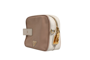 Prada Clay Gray Small Leather Shoulder Bag