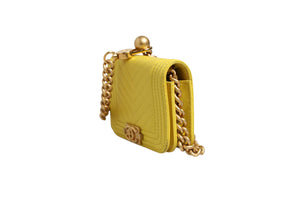 Chanel Crossbody Yellow Leather Bag