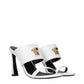 Versace Blue Leather Stiletto Heel Sandals