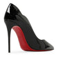 Christian Louboutin Black Patent Leather Hot Chick Pumps 100