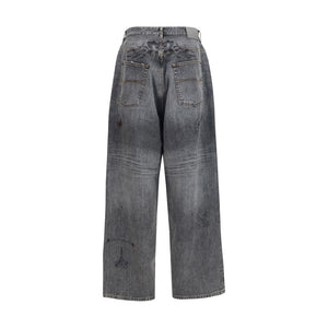 Balenciaga Gray Cotton Casual Pants