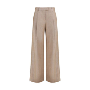 Brunello Cucinelli Beige Linen Casual Pants