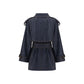 Burberry Blue Cotton Coat