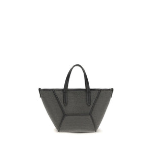 Brunello Cucinelli Black Calf Leather Bos Taurus Shoulder Bag