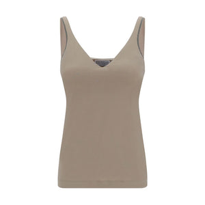 Brunello Cucinelli Beige Cotton T-Shirt