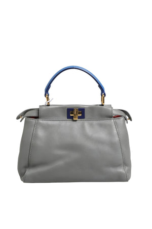 Fendi Mini Peekaboo Blue Grey