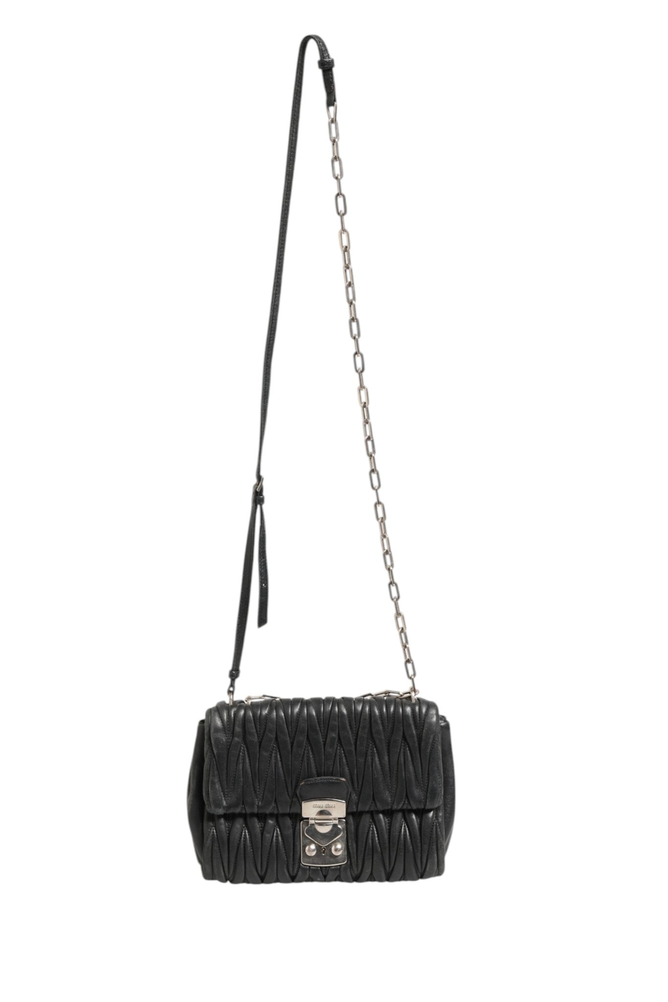 Miu Miu Confidential Matelasse Leather Flap Shoulder Bag
