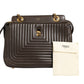 Fendi Brown Quilted Lambskin Leather Dotcom Click Small Shoulder Bag
