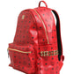 MCM Medium Stark Studded Visetos Backpack - Red