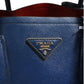 Prada Blue Saffiano Leather 2way Bag