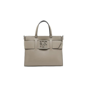 Armani Exchange Beige Artificial Leather Handbag