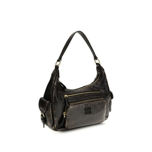 Miu Miu Brown Calf Leather Bos Taurus Shoulder Bag