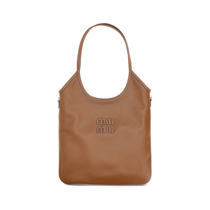 Miu Miu Brown Calf Leather Bos Taurus Shoulder Bag
