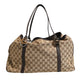 Gucci Beige and Black Canvas Twins Medium Tote Bag