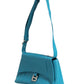 Balenciaga Calfskin S Downtown Blue Shoulder Bag