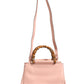 Gucci Pink And White Calfskin Small Nymphaea Top Handle Bag