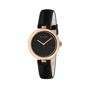 Gucci Black Leather Dress Watch
